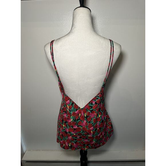 Vintage 90s VICTORIA'S SECRET Lace TULIP FLORAL Print Lingerie Slip Night Gown - Picture 5 of 8